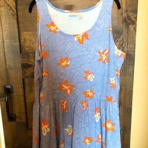 Tank tunic w/ruffled peplum by Lori Goldstein